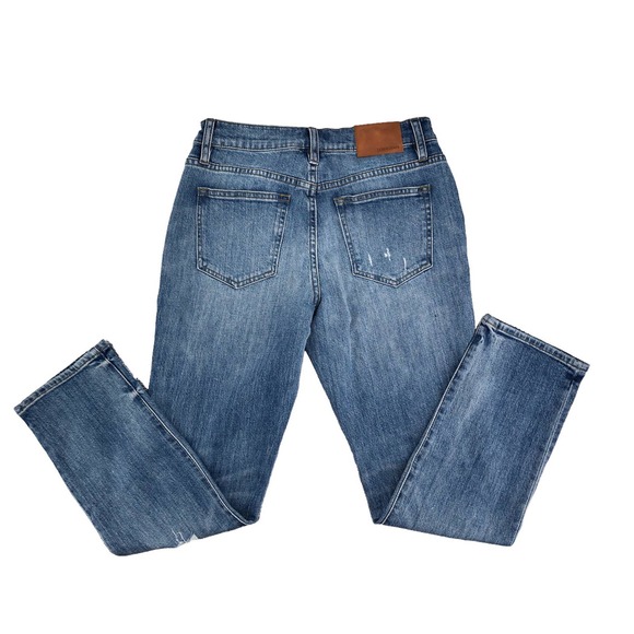 J. Crew NEW Womens Size 26 Slim Boyfriend Fit Distressed Patched Blue Jeans - Picture 4 of 7